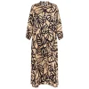 Online Alembika Abstract Print Dress Gold