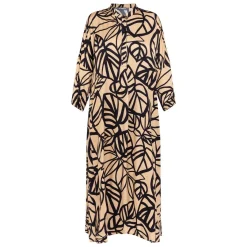 Online Alembika Abstract Print Dress Gold