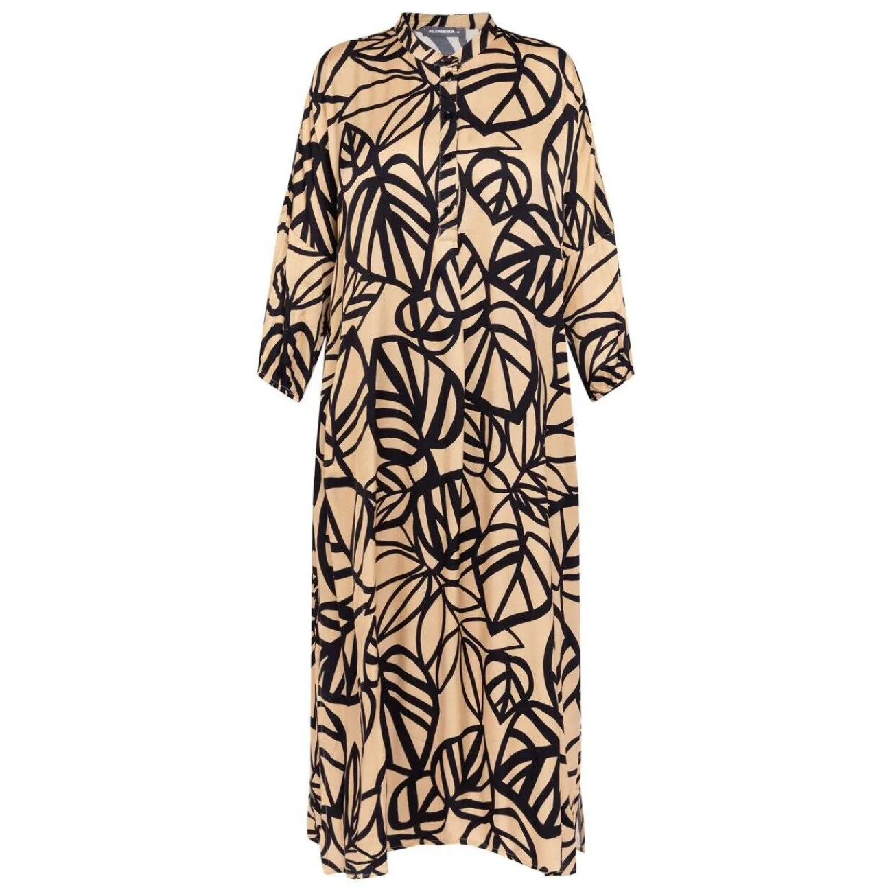 Online Alembika Abstract Print Dress Gold
