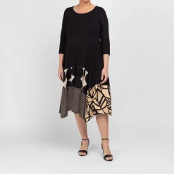 Best Alembika Abstract Print Dress Black