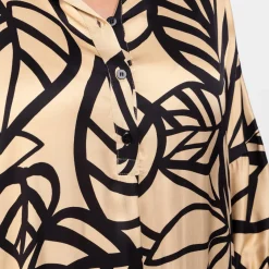 Online Alembika Abstract Print Dress Gold