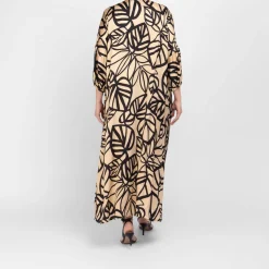 Online Alembika Abstract Print Dress Gold