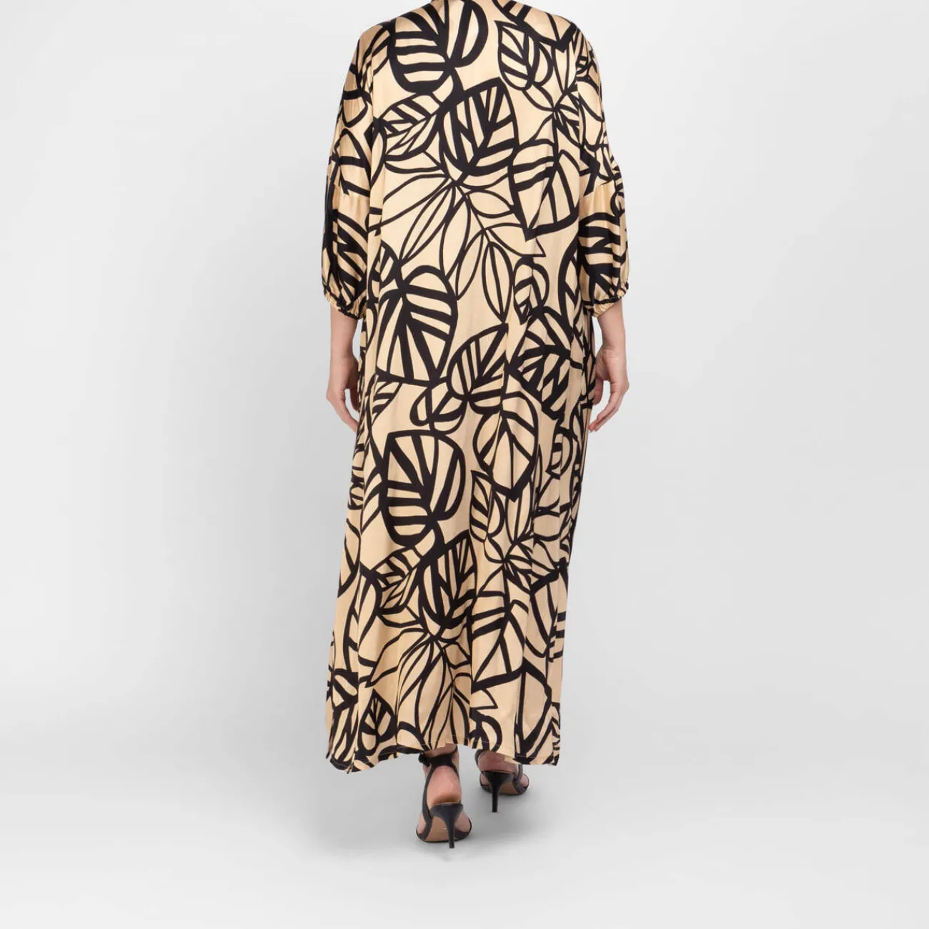 Online Alembika Abstract Print Dress Gold