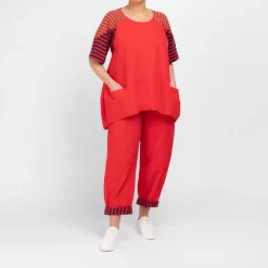 New Alembika Short Sleeve Tunic Red