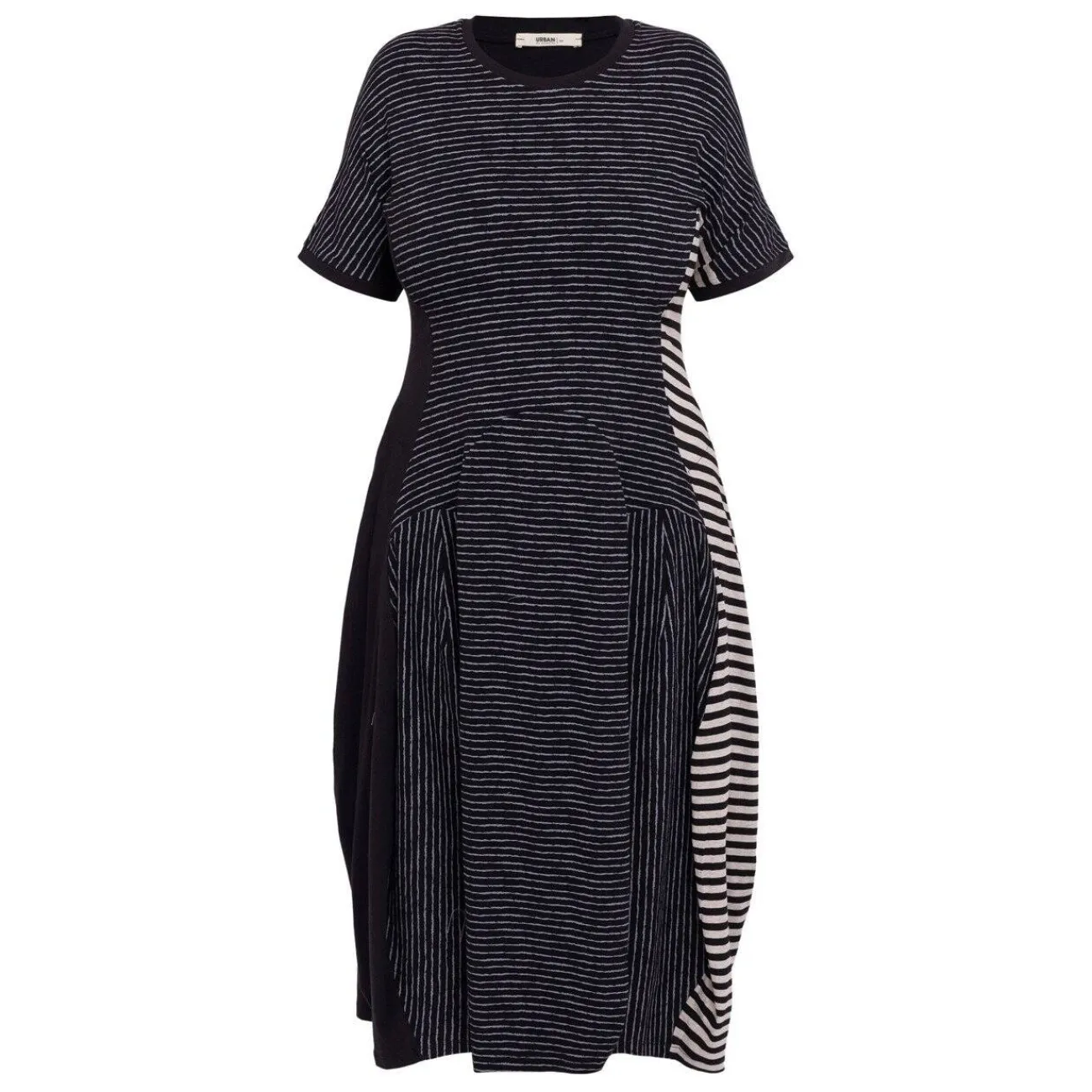 Clearance Alembika Striped Jersey Dress Black
