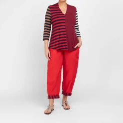 Sale Alembika V-neck Jersey Striped Tunic