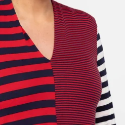 Sale Alembika V-neck Jersey Striped Tunic
