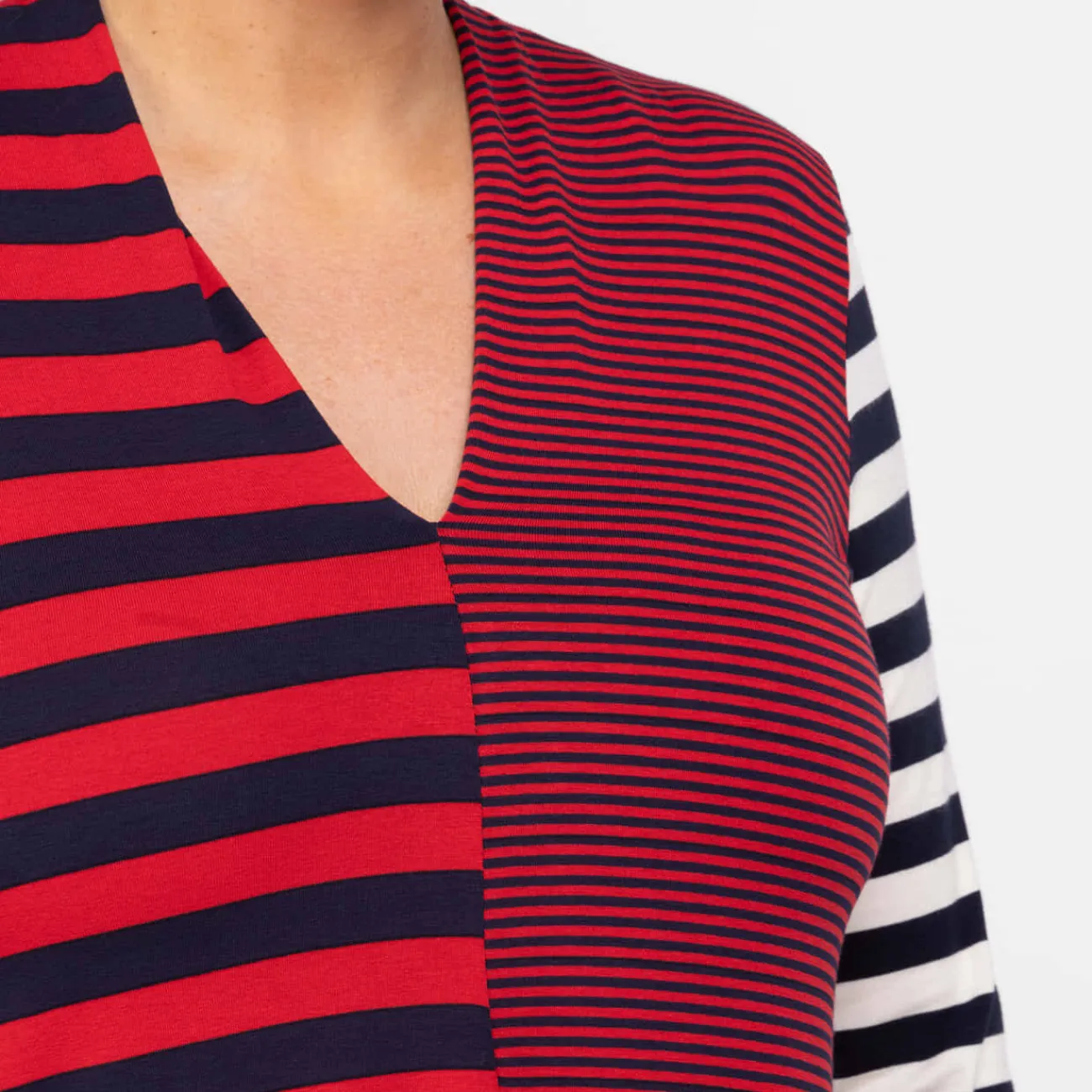 Sale Alembika V-neck Jersey Striped Tunic