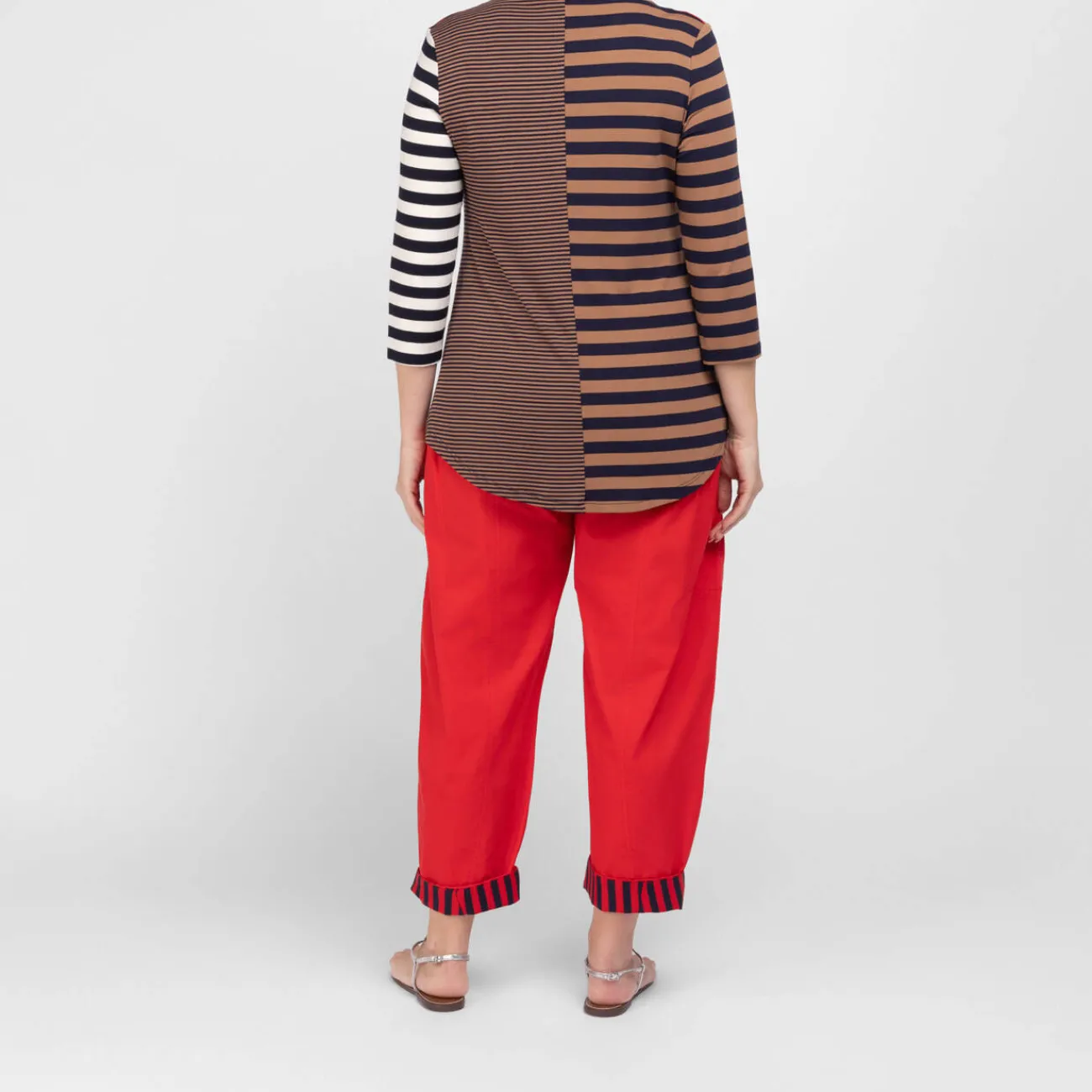 Sale Alembika V-neck Jersey Striped Tunic