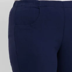 Fashion Beige Capri Trousers Navy