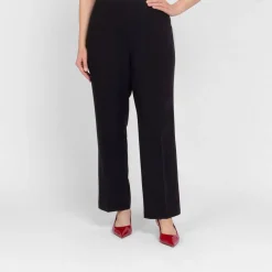 Fashion Beige Classic Regular Leg Pull On Trouser Black