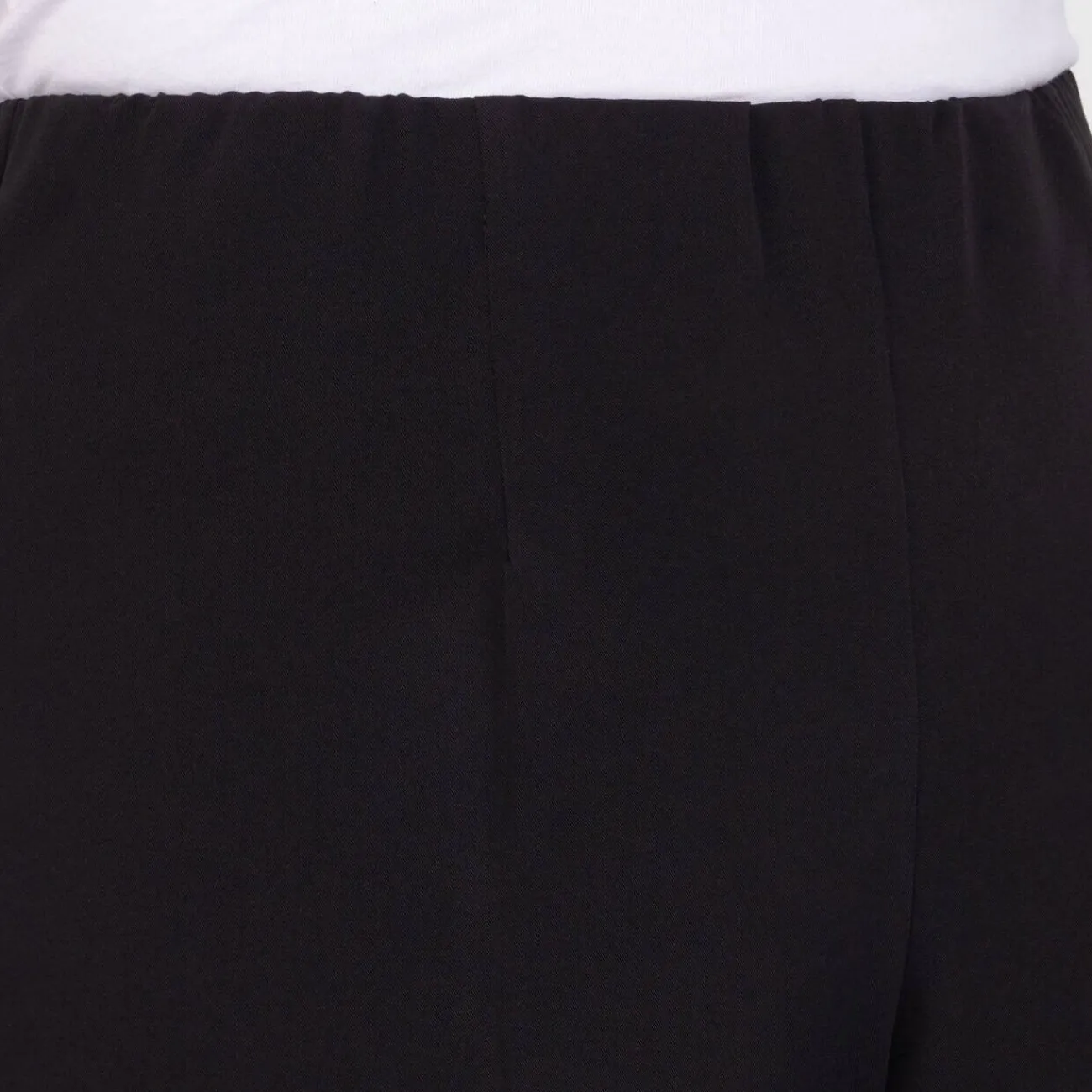 Fashion Beige Classic Regular Leg Pull On Trouser Black