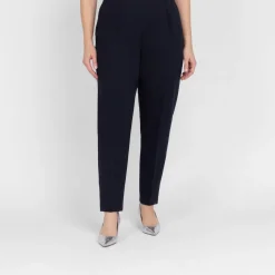 Online Beige Classic Slim Leg Pull On Trouser Navy