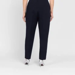 Online Beige Classic Slim Leg Pull On Trouser Navy