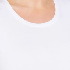 Online Beige Cotton 3/4 Sleeve T-Shirt White
