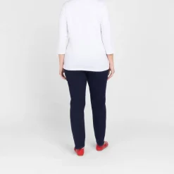 Online Beige Cotton 3/4 Sleeve T-Shirt White