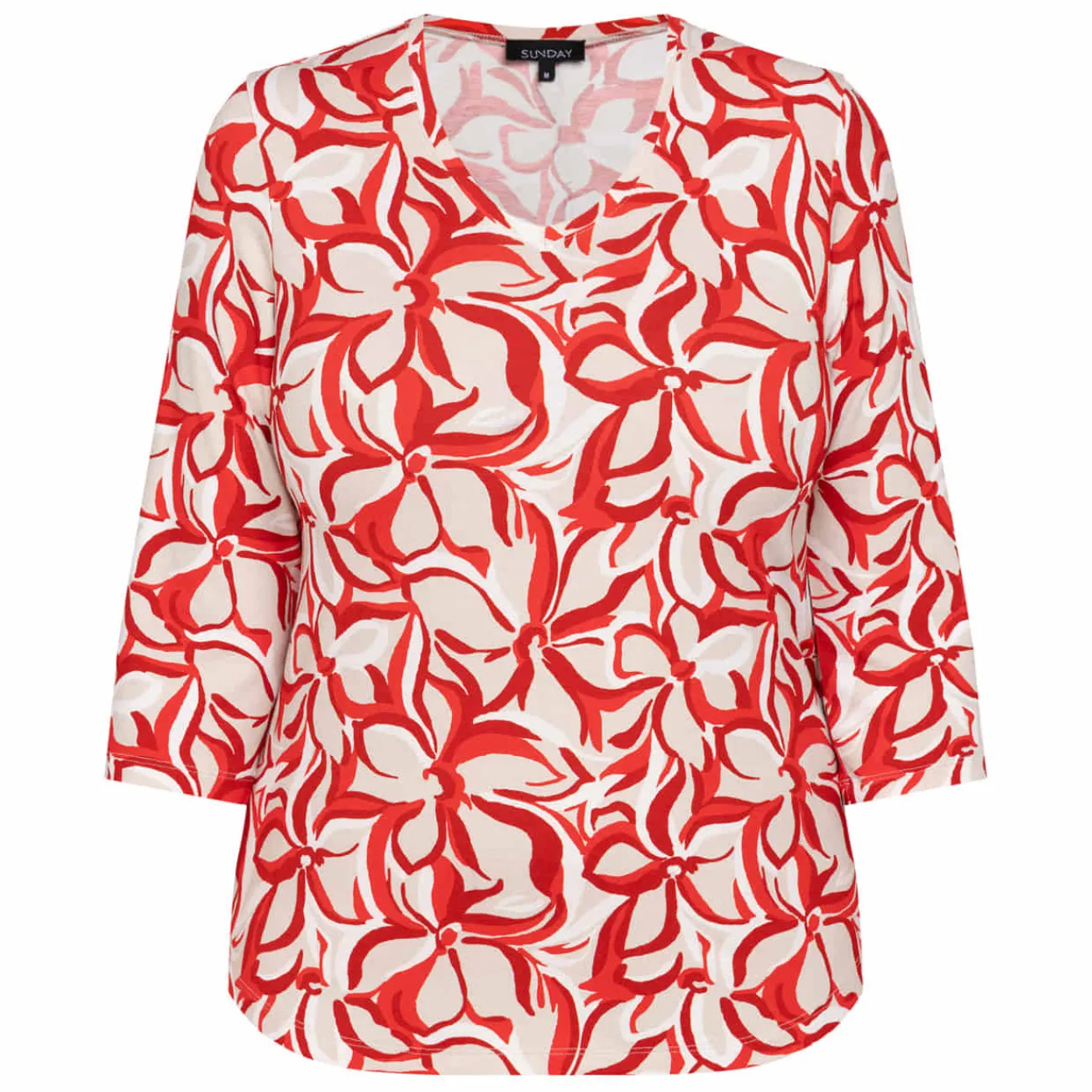 Discount Beige Floral Printed T-Shirt Berry