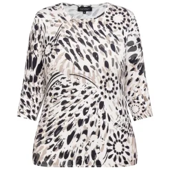 Online Beige Printed T-Shirt Stone