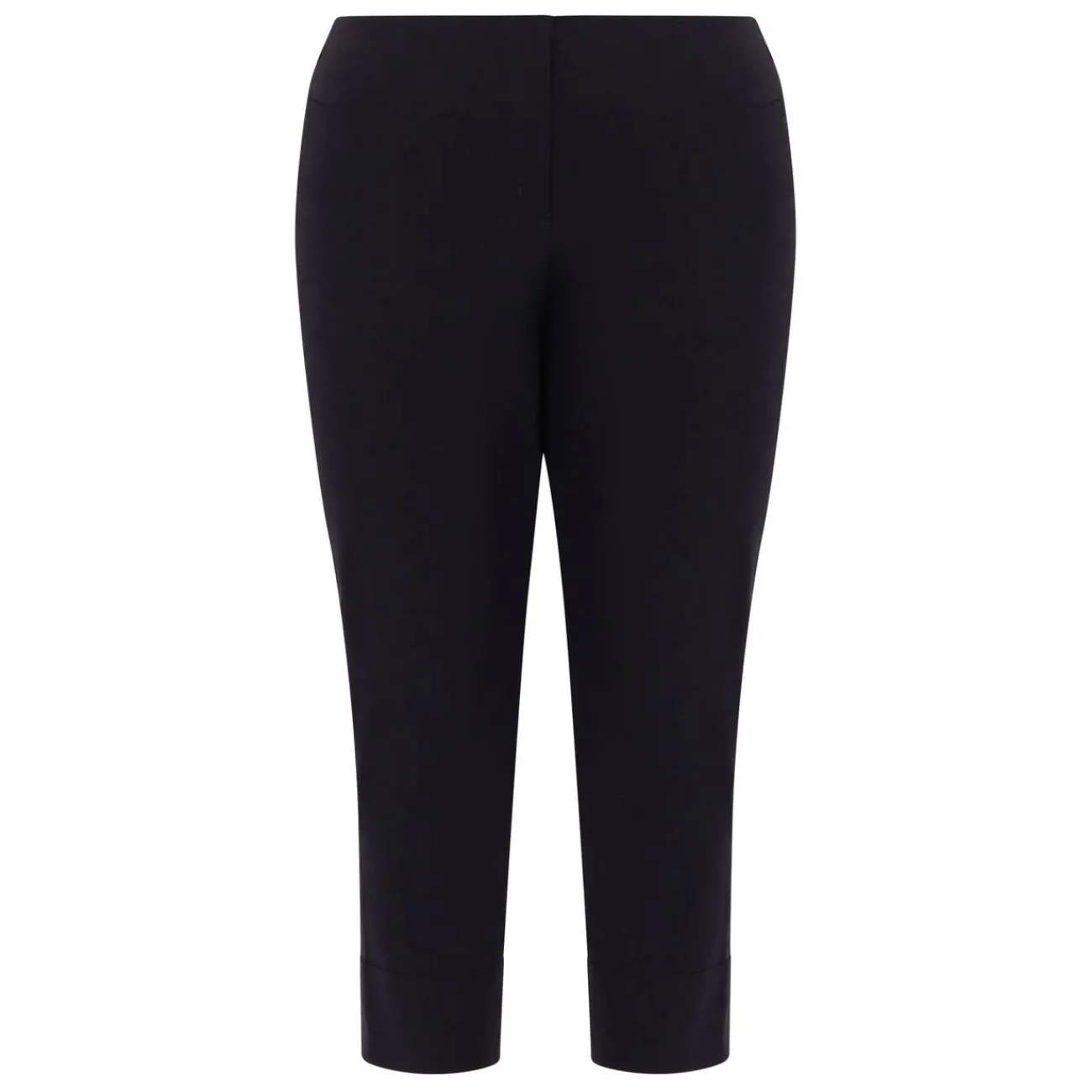 Discount Beige Pull On Cropped Trousers Black