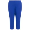 New Beige Pull On Cropped Trousers Cobalt