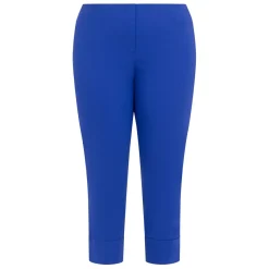 New Beige Pull On Cropped Trousers Cobalt