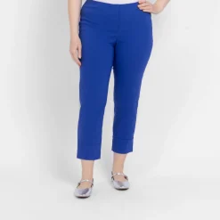 New Beige Pull On Cropped Trousers Cobalt