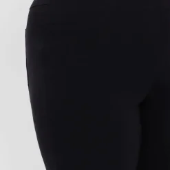 Discount Beige Pull On Cropped Trousers Black