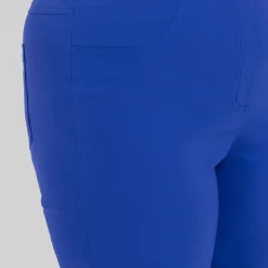 New Beige Pull On Cropped Trousers Cobalt