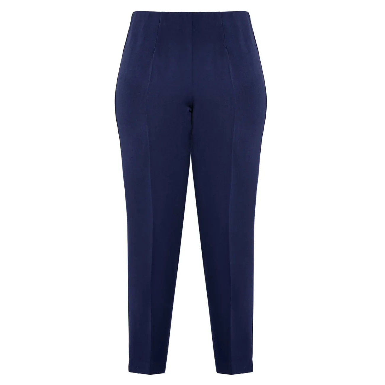 New Beige PULL ON TROUSER FRONT CREASE NAVY