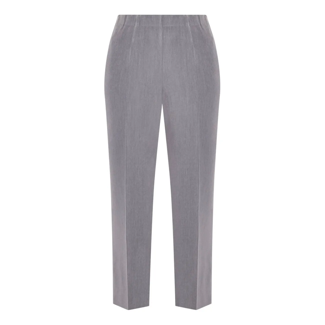 Hot Beige Pull On Trouser Grey Parallel Leg
