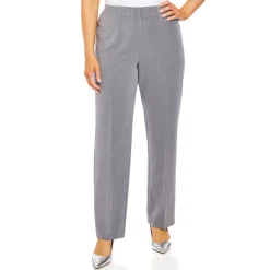 Hot Beige Pull On Trouser Grey Parallel Leg