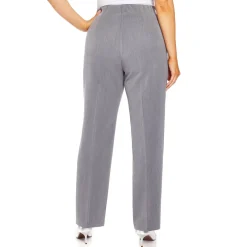 Hot Beige Pull On Trouser Grey Parallel Leg