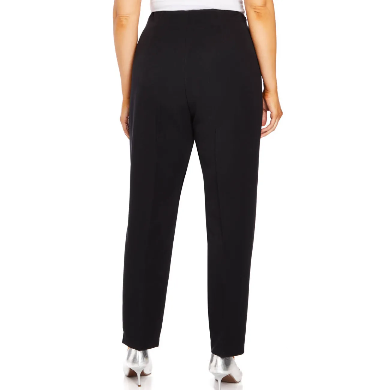 Sale Beige Pull On Trouser Narrow Leg Black