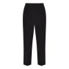 Discount Beige Pull On Trouser Parallel Leg Black