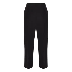 Discount Beige Pull On Trouser Parallel Leg Black
