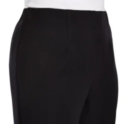 Discount Beige Pull On Trouser Parallel Leg Black