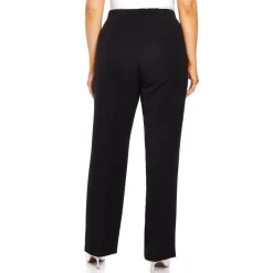 Discount Beige Pull On Trouser Parallel Leg Black