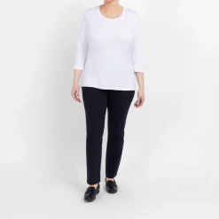Online Beige Pull On Trousers Navy