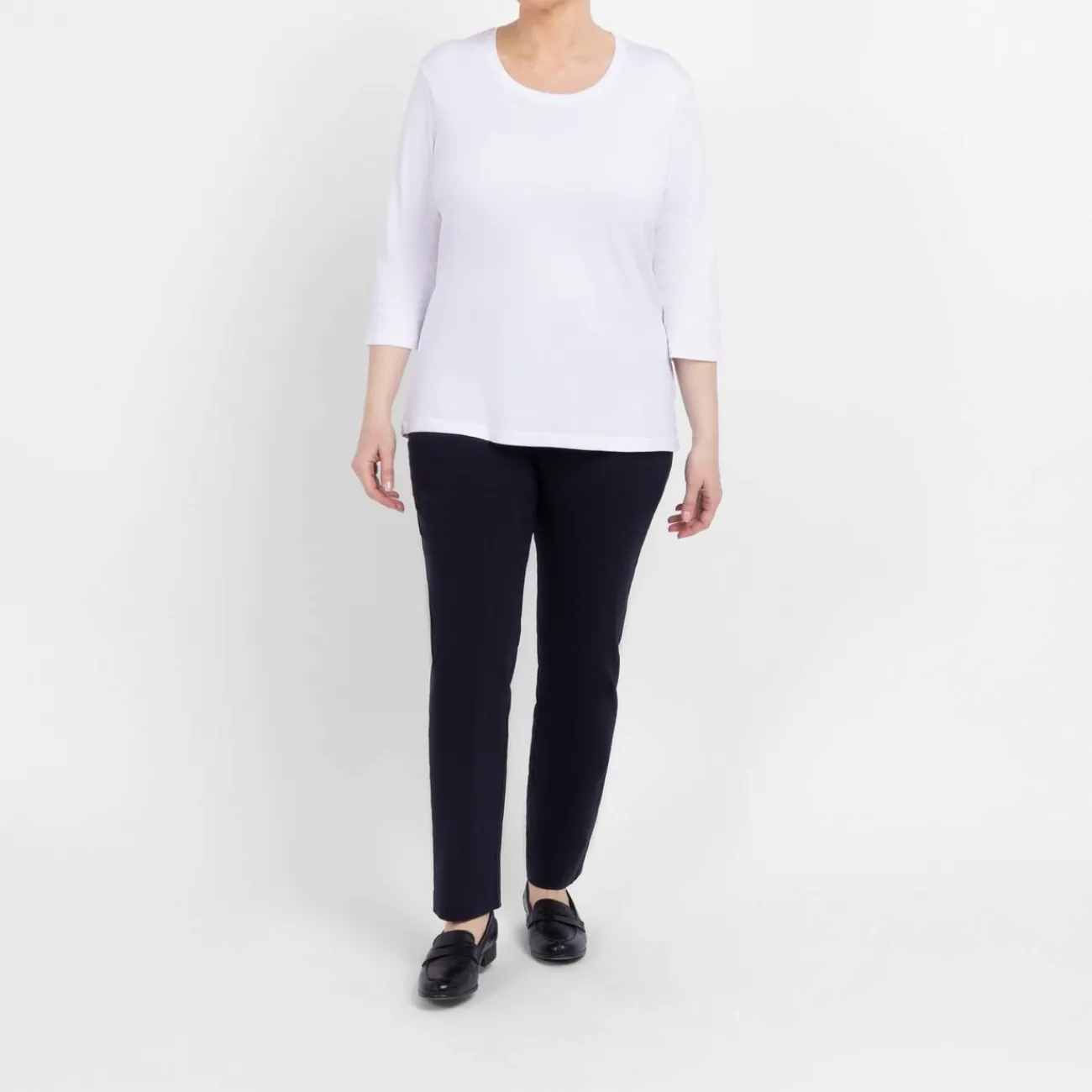 Online Beige Pull On Trousers Navy