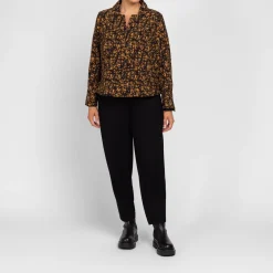 Best Beige STRETCH JERSEY TAPERED TROUSERS BLACK