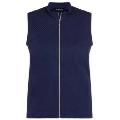Discount Beige Zip Up Jersey Cotton Gilet Navy