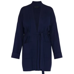 Discount Elena Miro Belted Edge To Edge Cardigan Navy