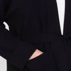 Outlet Elena Miro Belted Edge To Edge Cardigan Black