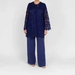 Discount Elena Miro Crepe Trousers Navy