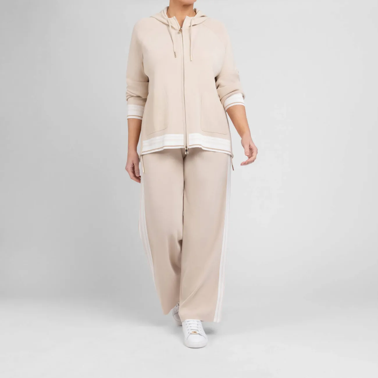 Discount Elena Miro Drawstring Waist Trouser Beige