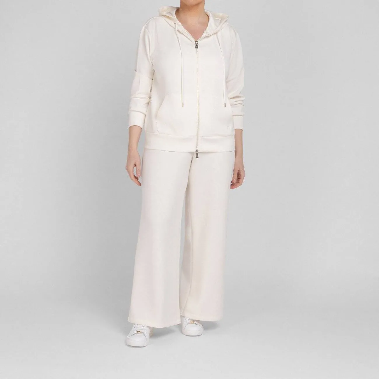 New Elena Miro Jersey Hoody Off White