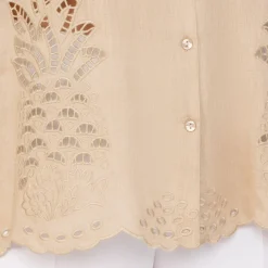 Sale Elena Miro Linen Shirt Sand