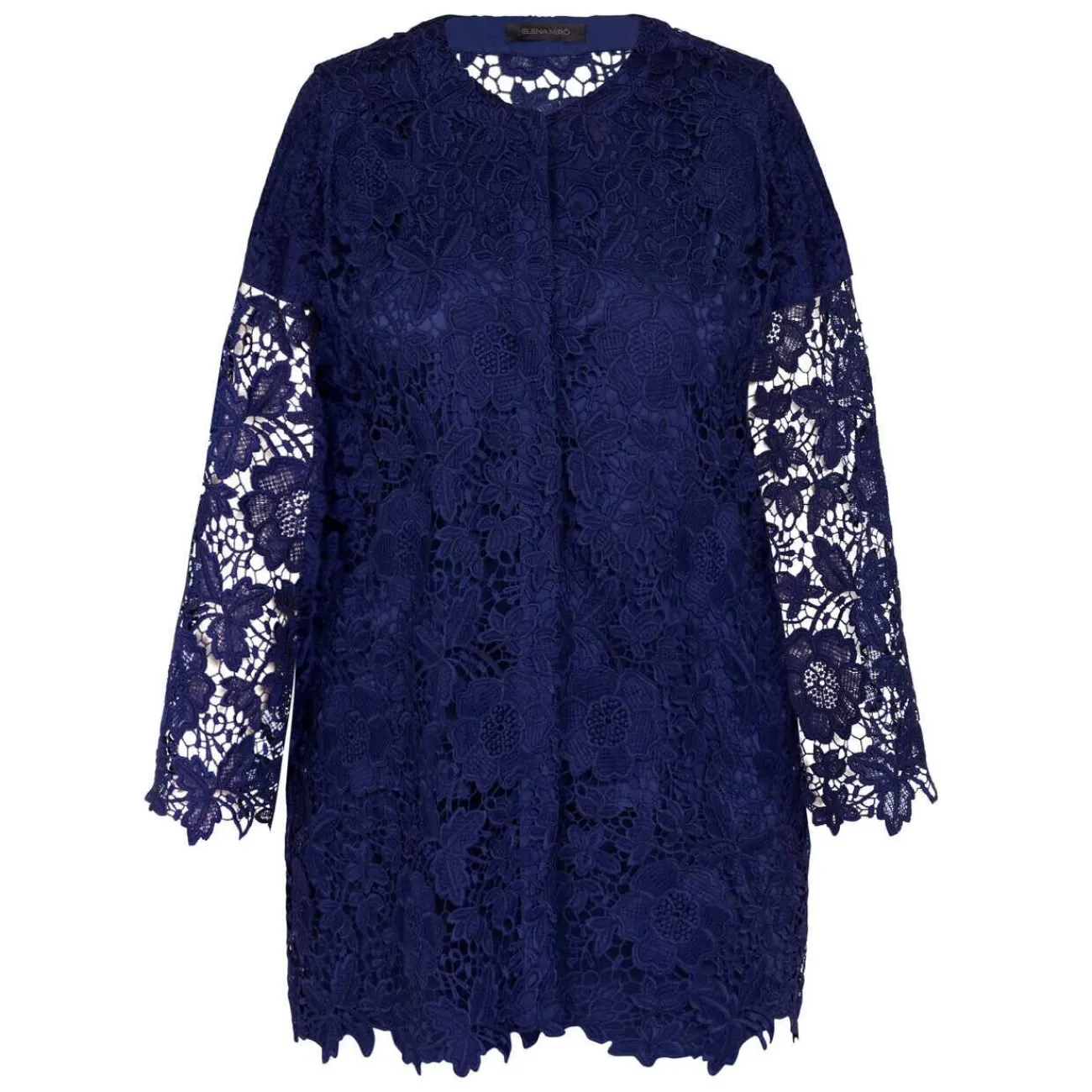 Discount Elena Miro Long Lace Jacket Navy