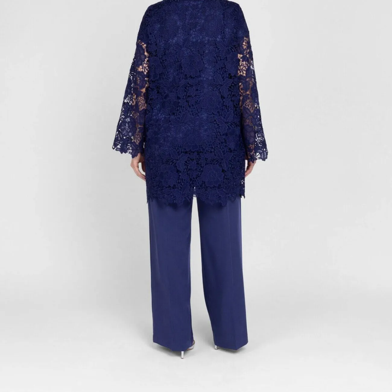Discount Elena Miro Long Lace Jacket Navy