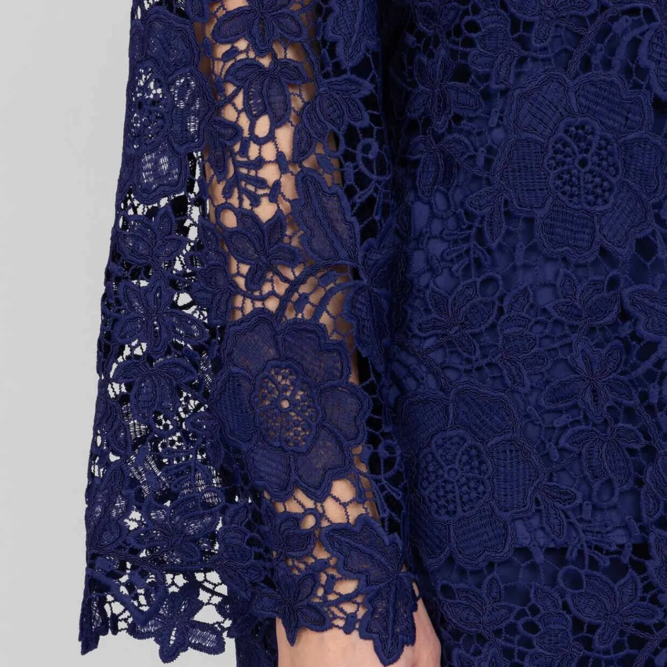 Discount Elena Miro Long Lace Jacket Navy